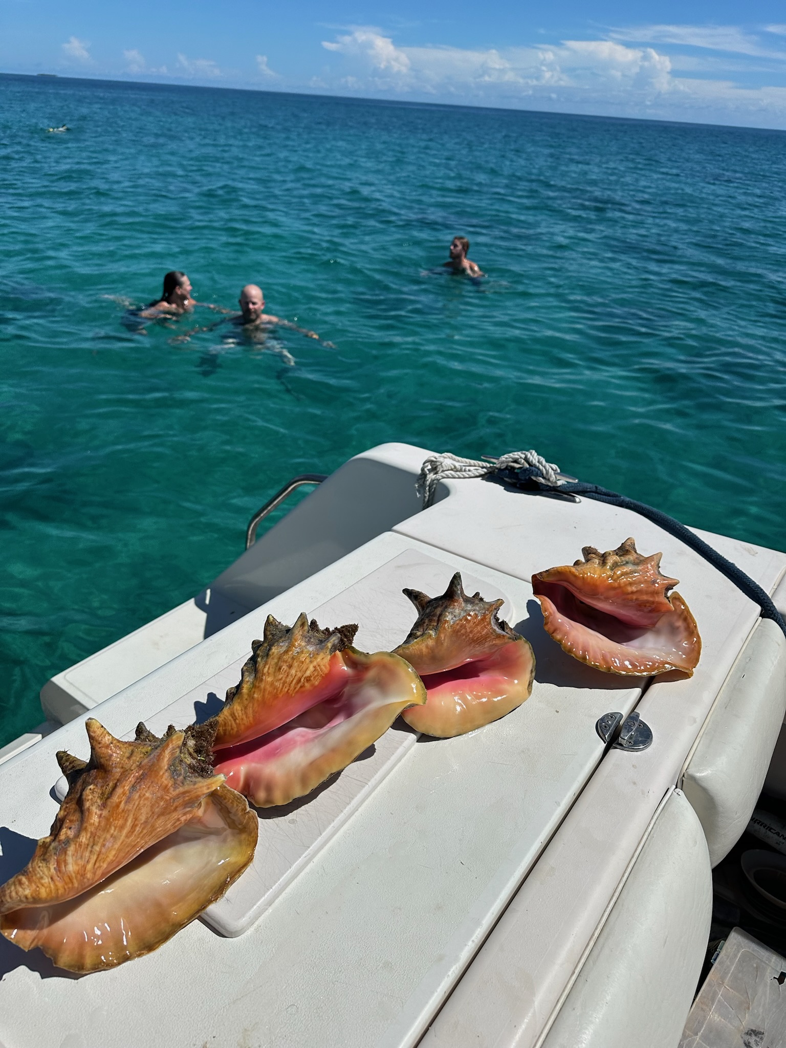 Angler reef fishing in Belize near Placencia