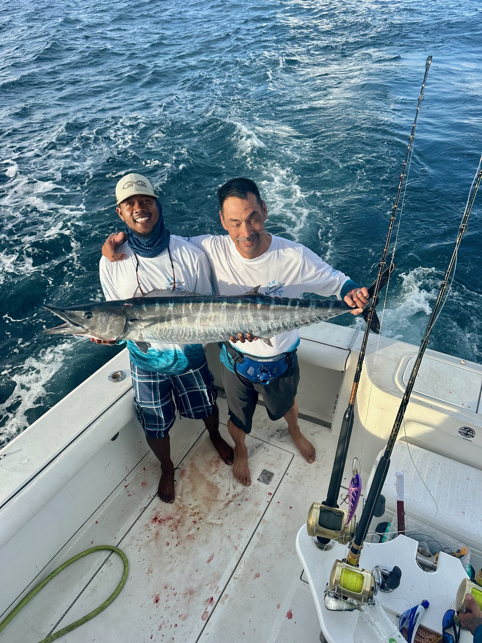 Wahoo caught during deep sea fishing in Placencia Belize